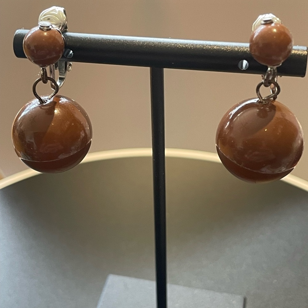 Brown Dangle Earrings